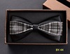 Cross -border fashion male trendy black leather tie bow business professional dress wedding leather collar flower creative bow knot