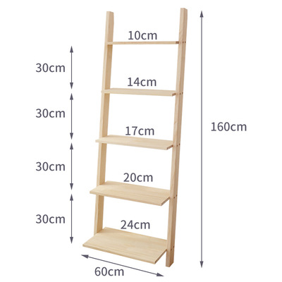 Estante de almacenamiento trapezoidal ins Estante de esquina de la sala de estar de madera maciza Estante de flores de balcón multicapa Estantería de piso simple nórdico image 17