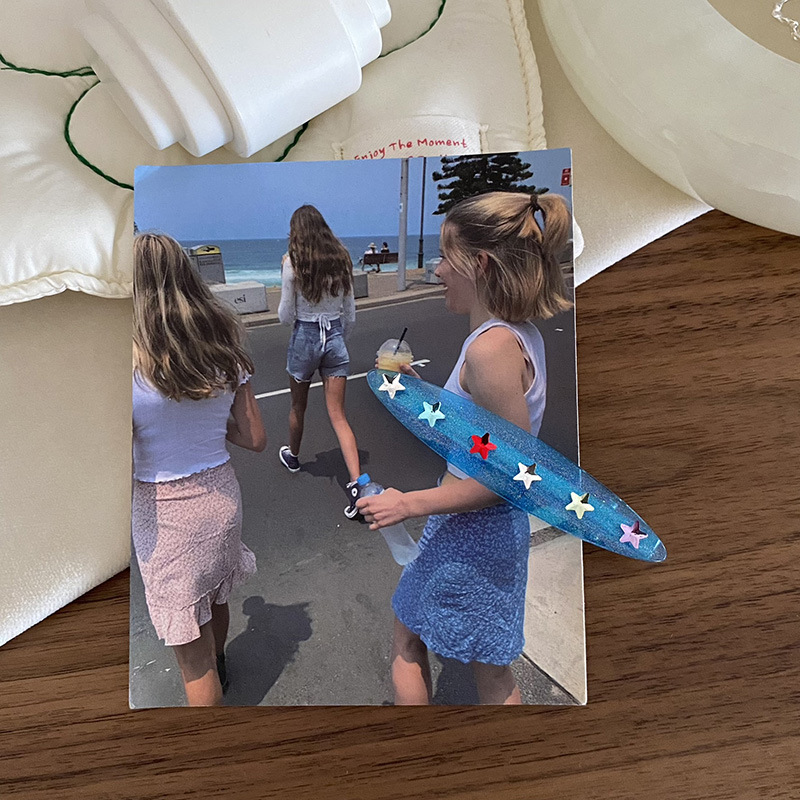 Millennium Spice Girl ~ Pince à cheveux Color Star Y2K Dopamine Broken Hair Bangs Clip Vigor Girl Sweet Side Clip_voghion.com