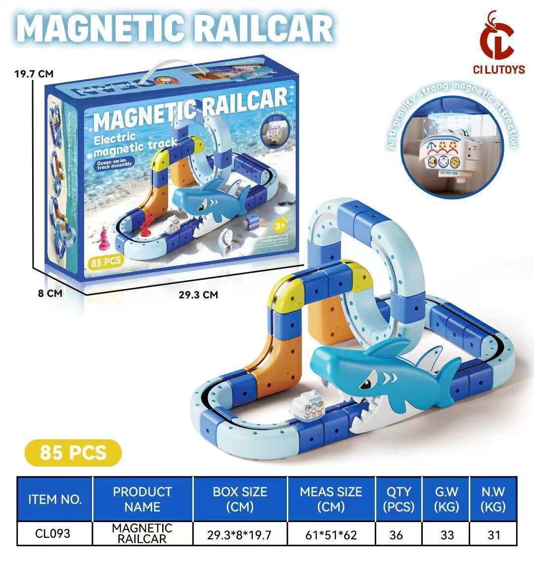 [Cualificado transfronterizo] tren magnético variable puzzle anti-gravedad atracción magnética juguete ferroviario de suspensión de tren