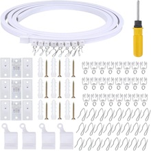 5米弯轨,PVC塑料尖钩螺丝刀套装 窗帘轨道 U型L型可弯曲路轨