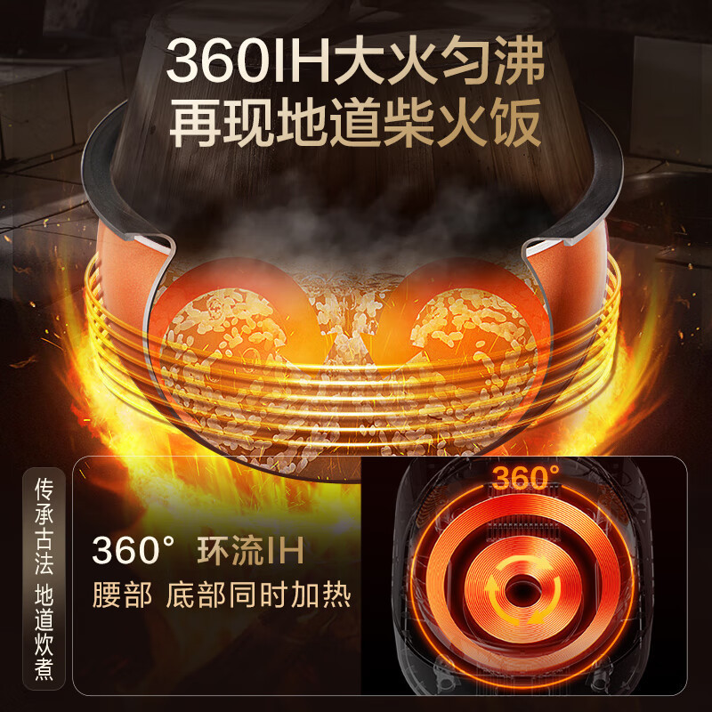 苏泊尔电饭煲3-4电饭锅3到4人上蒸下煮IH球釜电饭煲4L多功能煮饭|undefined