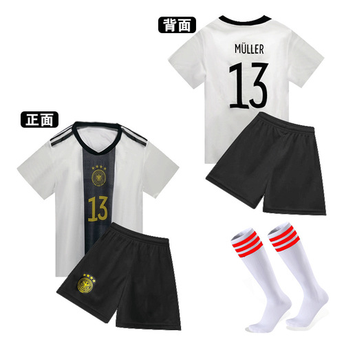 Qatar World Cup football suit set Messi 10 number jersey kindergarten performance suit Portugal Ronaldo jersey 