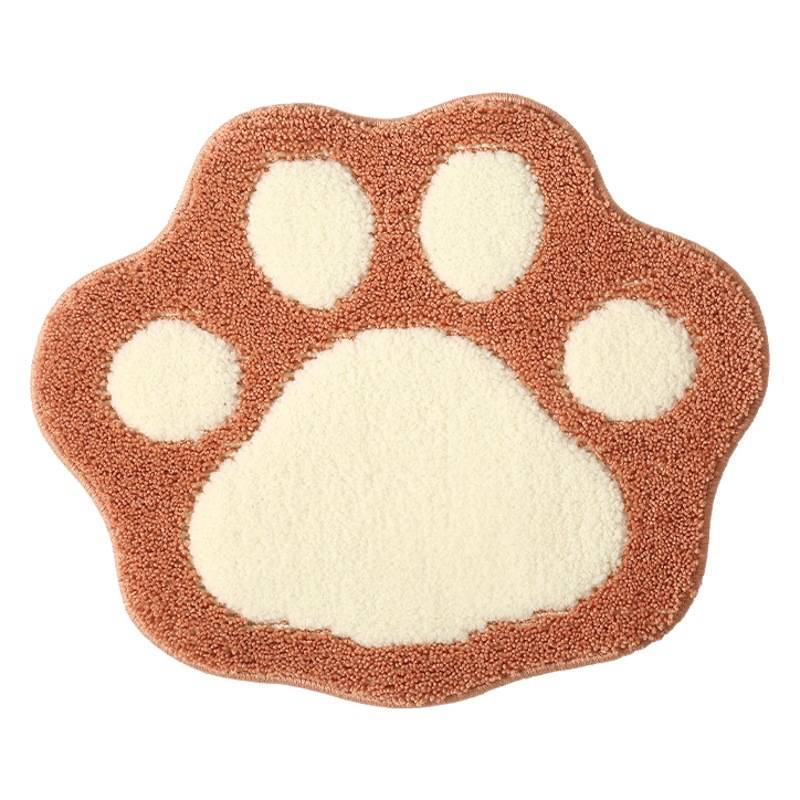 Pies de dibujos animados forma gato y perro Palma baño absorbente antideslizante alfombra de entrada de la puerta alfombra de piso puerta de casa dormitorio alfombra de piso