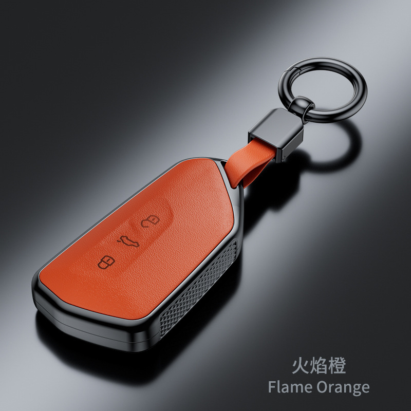SuitabLe for VoLkswagen Sagitar Tiguan L Lavida Santana Bora Tanyue Passat Nappa Pattern FashionabLe Key Cover