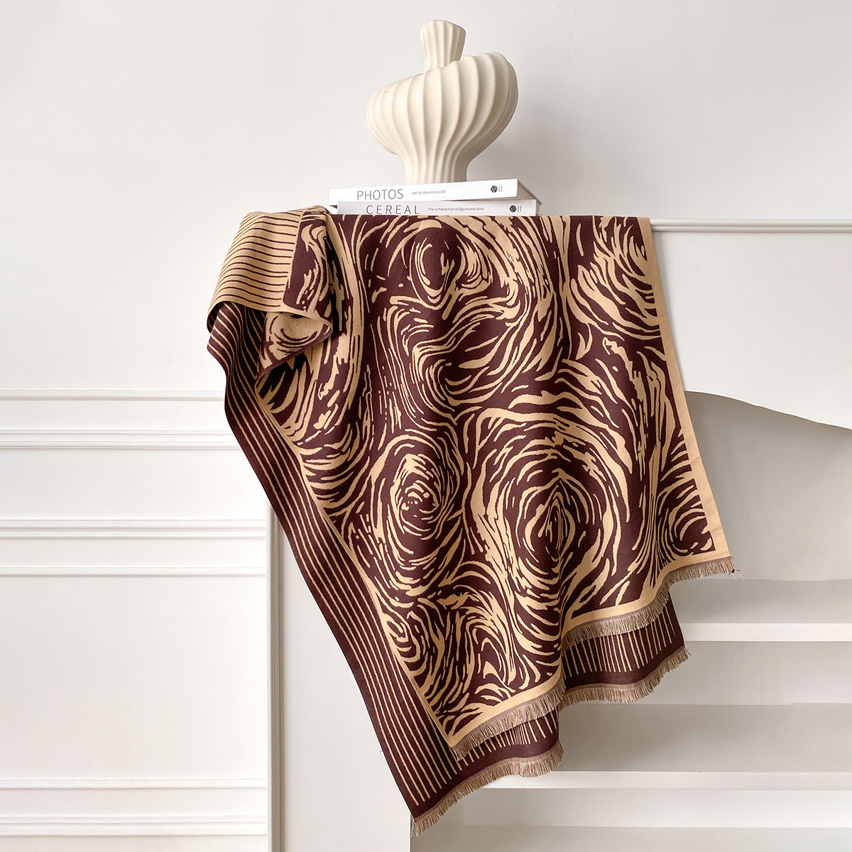 Chal Multiusos con Estampado de Cebra de Poliéster, Mantenerse Caliente, para Oficina e Invierno image 10