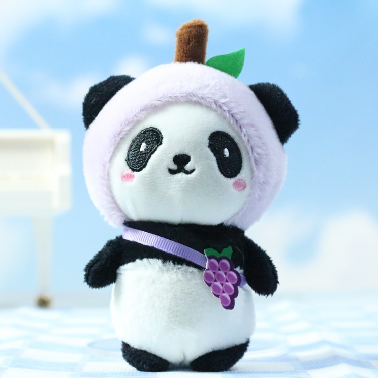 Cute red panda pendant plush toy national treasure giant panda doll bag pendant keychain doll doll