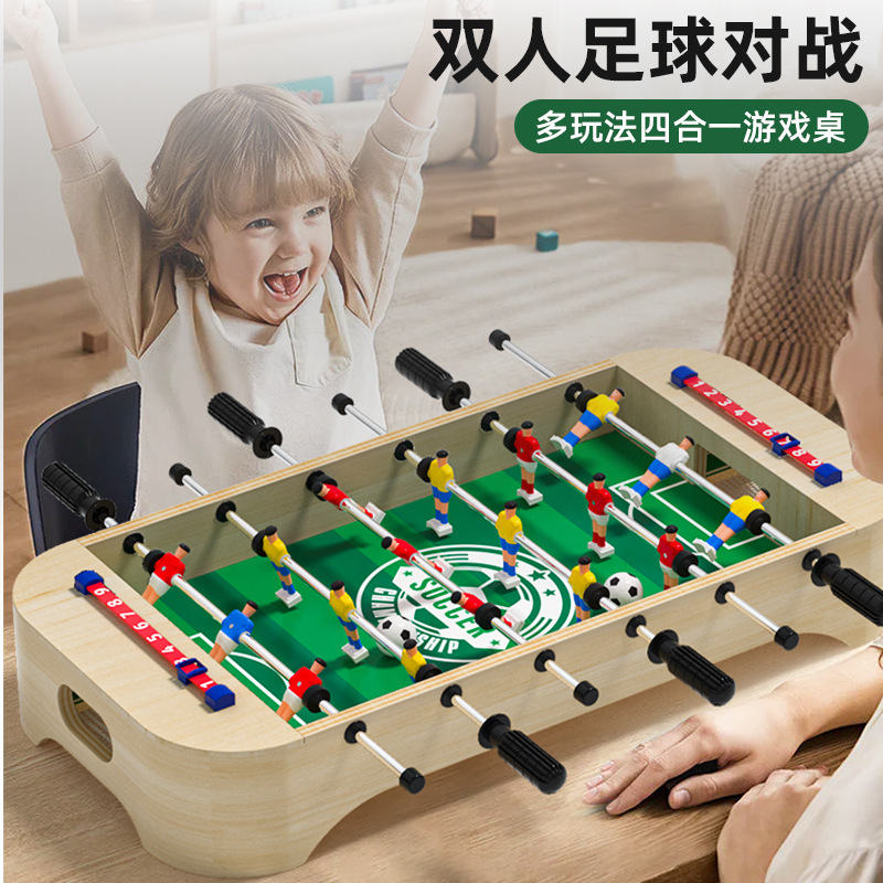 Fútbol de escritorio para niños Juego de batalla para dos jugadores Máquina de fútbol multifuncional Interactivo entre padres e hijos Juego de mesa de madera Juguetes educativos