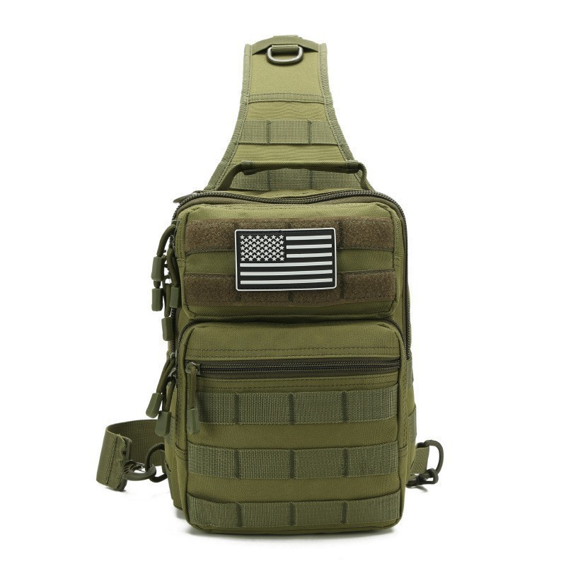Amazon molle Multifunctional Tactical Camouflage Big Chest Bag Outdoor Sports Cycling Mountaineering One-shoulder Crossbody Bag