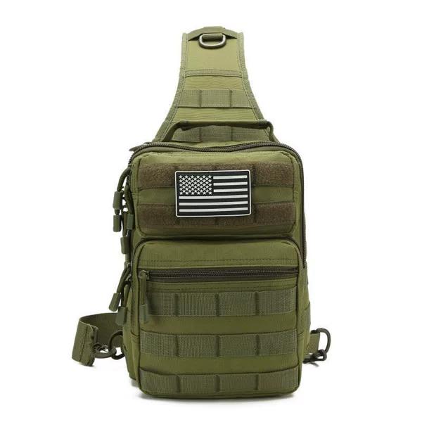 Amazon molle Multifunctional Tactical Camouflage Big Chest Bag Outdoor Sports Cycling Mountaineering One-shoulder Crossbody Bag