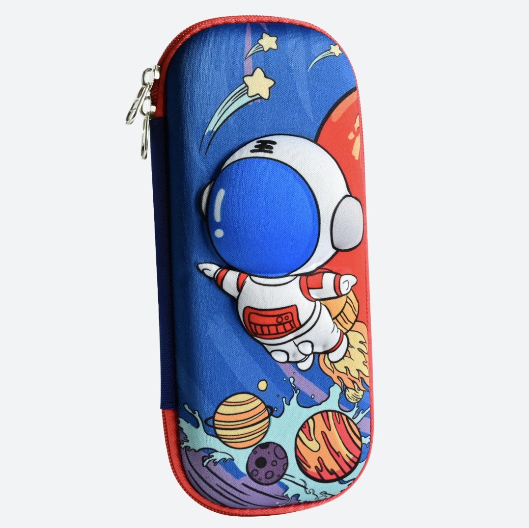 Comercio exterior al por mayor caja de papelería 3DEVA superficie de tela tridimensional caja de lápiz niña patrón de dibujos animados niño estudiante de escuela primaria caja de lápices