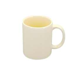 来图钉制米黄色马克杯印图陶瓷杯图片logo照片广告活动diy杯