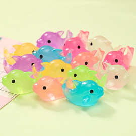 3D立体夜光小海豚 diy树脂饰品配件儿童玩具钥匙扣娃娃机贴片礼品