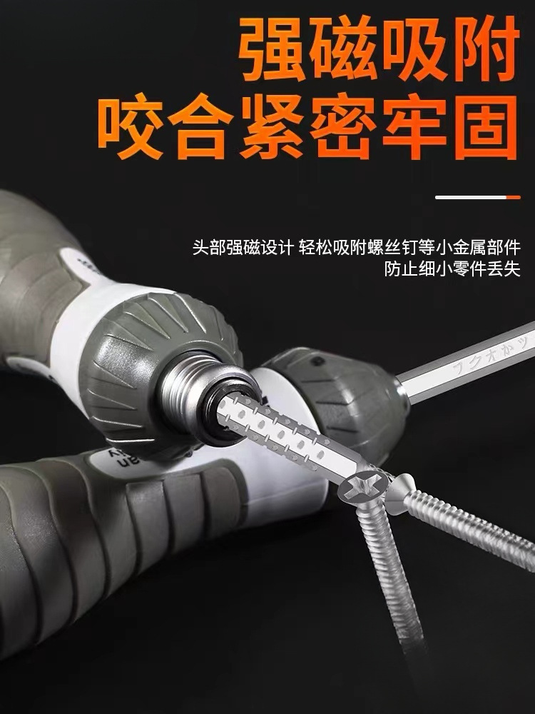 Fukuoka, Japón, destornillador de doble propósito de alta resistencia, herramientas eléctricas con destornillador magnético de doble cabeza