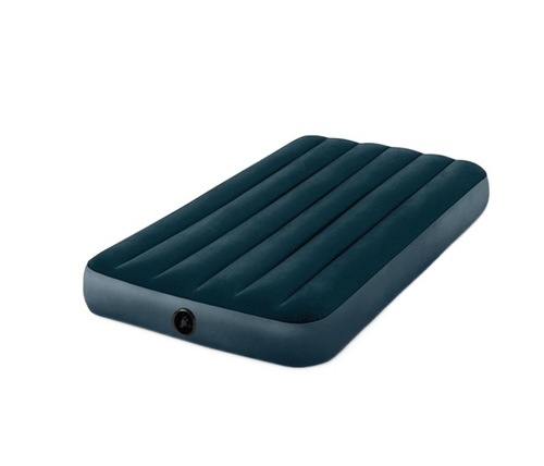 Intex Inflatable Bed Outdoor Dual Air Pillow Bed with Added Size and Thickness, Green Inflatable Folding Nap Mattress
