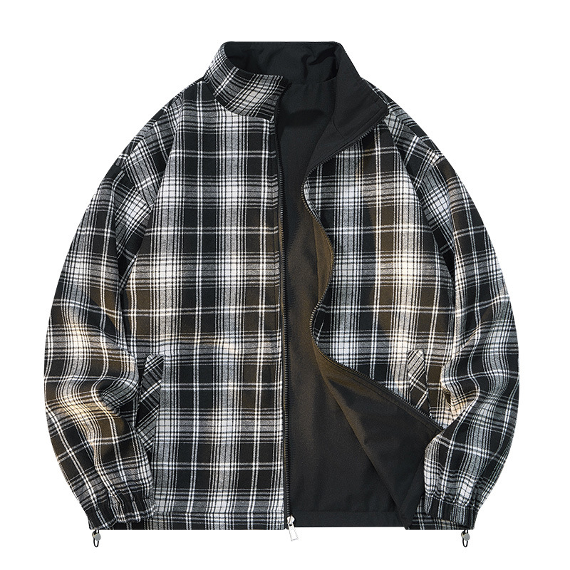 Men's Jacket Workwear Style Casual Loose Fit Reversible Lapel_voghion.com