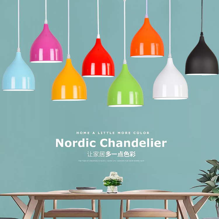 Simple single-head pendant light creative personal single milk tea shop restaurant bar counter corridor passage decoration lampshade