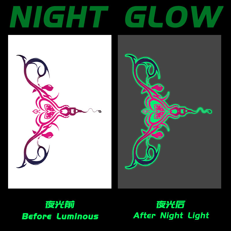 Luminous Succubus Tattoo Stickers for Women, Private and Sexy, Chest, Collarbone, Lower Abdomen, Scar Cover Stickers, Couple Games