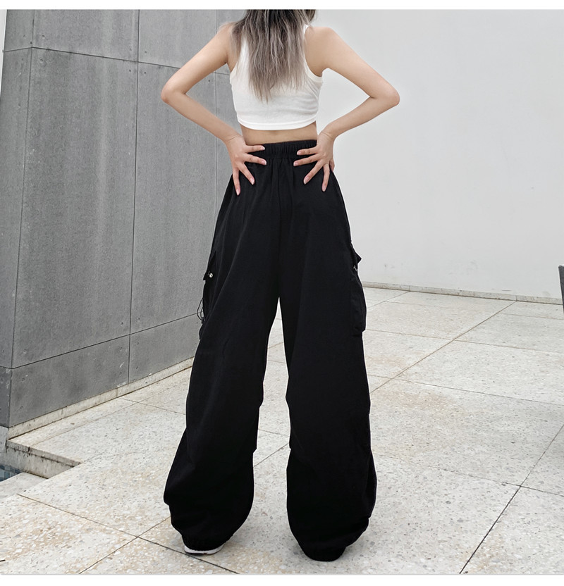 Arbeitshosen im High-Street-Design für Damen und Herren, neue lockere gerade Hosen mit weitem Bein und großen Taschen, lässige Knöchelhosen, trendig_voghion.com
