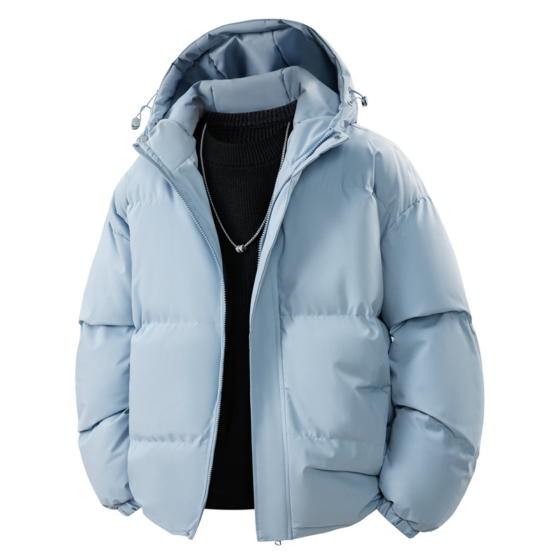 Factory stock available: Autumn and winter collection, M-4XL, Korean-style hooded, fleece-lined, and thickened cotton-padded jackets for couples