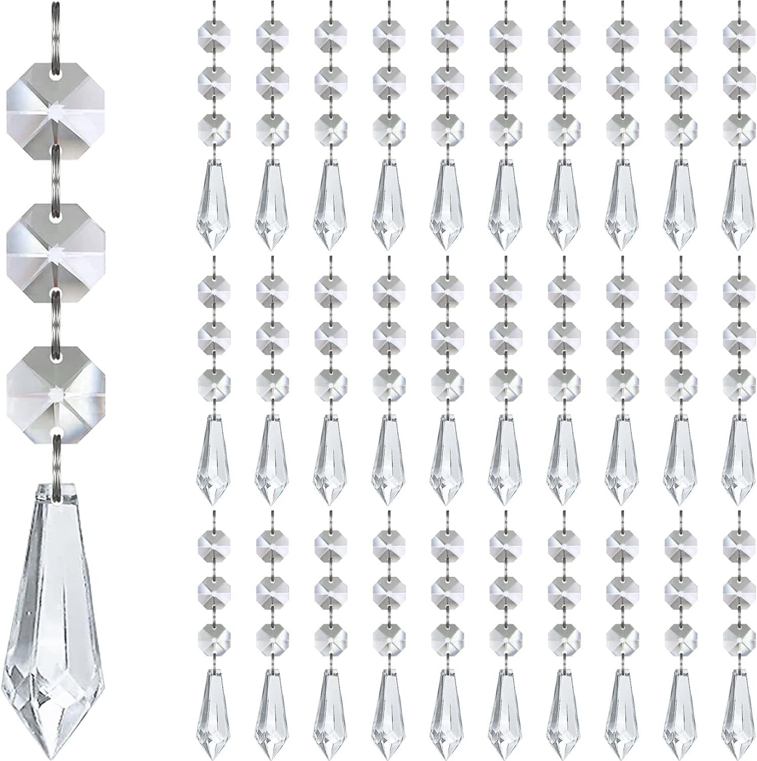 Juego de 30 Guirnaldas de Acrílico con Forma de carámbanos