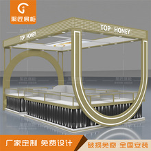 商超专卖店珠宝展示柜奢侈品钟表首饰玻璃展柜圆弧高端柜台中岛柜