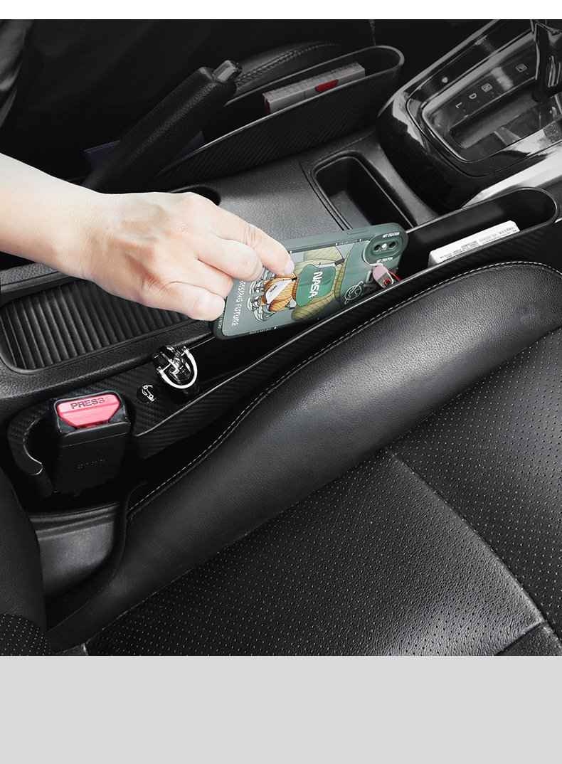 Car Seat Gap Filler Strip, Universal Anti-Drop Car Seat Gap Anti-Leak Multifunctional Car Storage Box