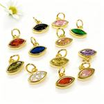 小众清新彩色眼睛小吊坠 橄榄型挂件DIY手链项链耳环饰品手工配件