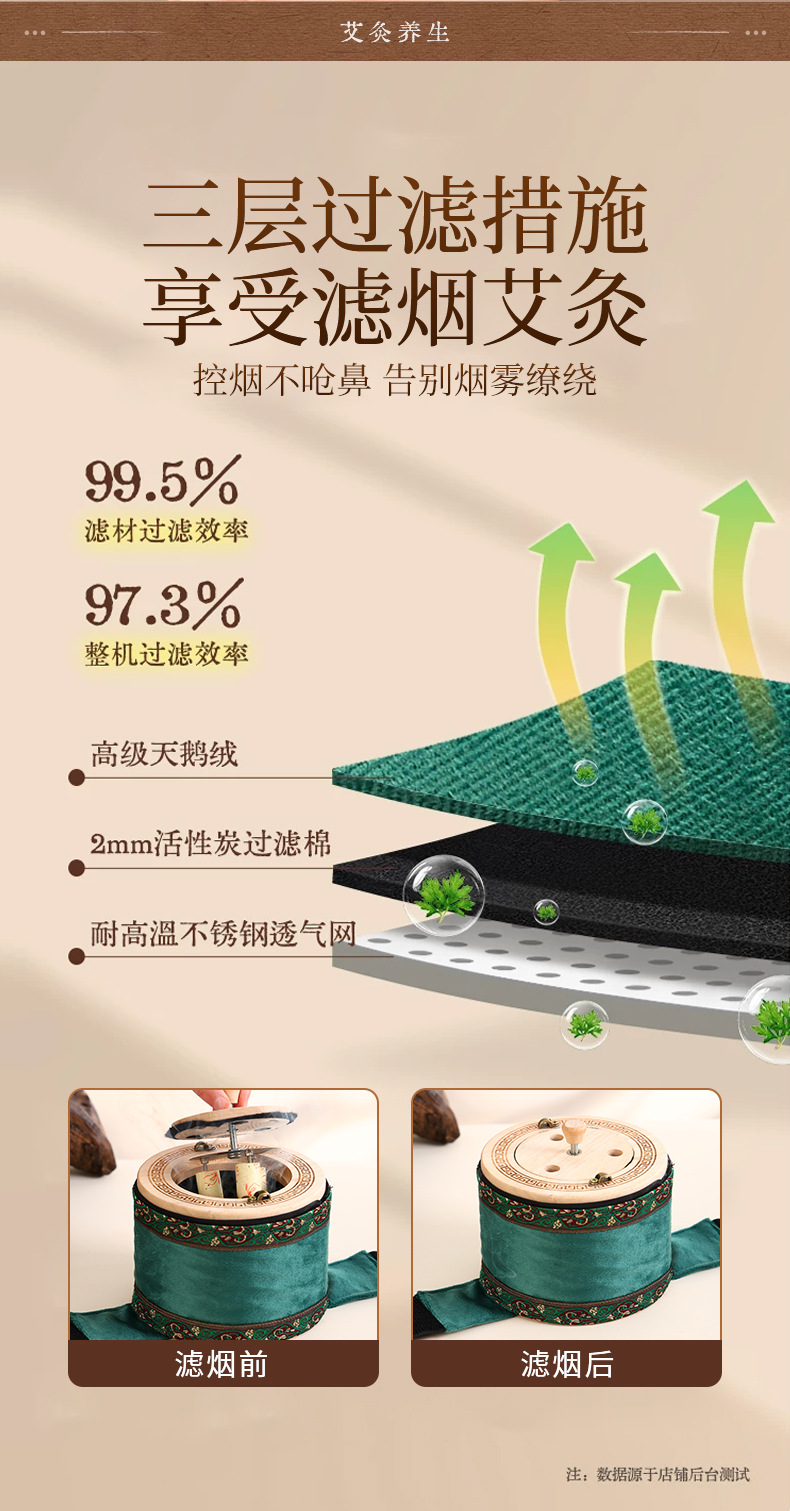 Portable Moxibustion Box Wooden Moxa Burner for Home Warm Abdominal Heat Therapy quality and texture