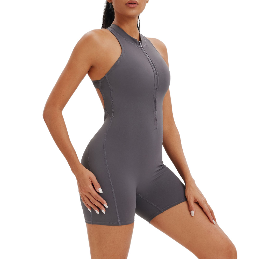 2025 moda de moda transfronteriza europea y americana ropa de yoga medio cardián de espalda abierta, caderas cerradas abdominales, camiseta, pantalones cortos