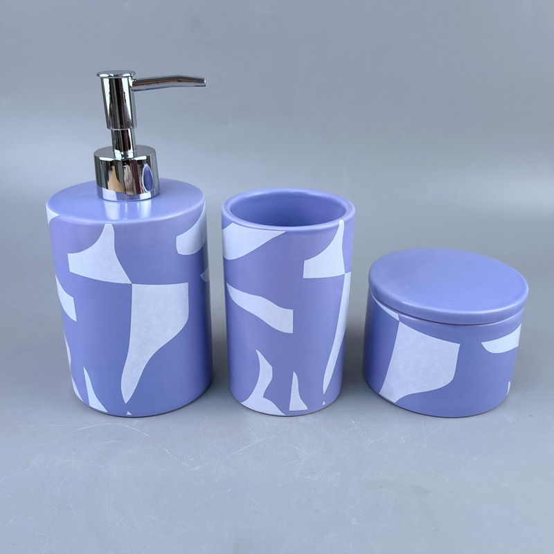 Creativa cerámica galvanoplastia dorada botella de desinfectante de manos cerámica para el hogar botella de gel de ducha loción cerámica botella de subenvasada personalizada