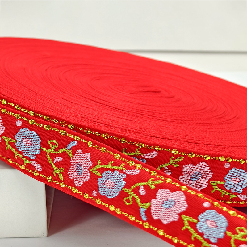 Bordado jacquard bordado cinta cinta encaje estilo étnico Hanfu hifu sofá accesorios de cortina materiales para accesorios para el cabello