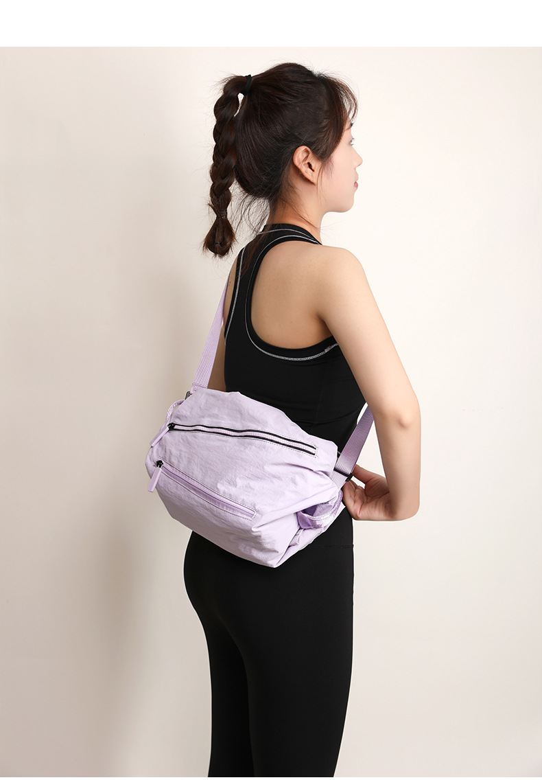 Nieuwe nylon crossbody multifunctionele fitnesstas met grote capaciteit borsttas voor mannen en vrouwen met rugzakken_voghion.com