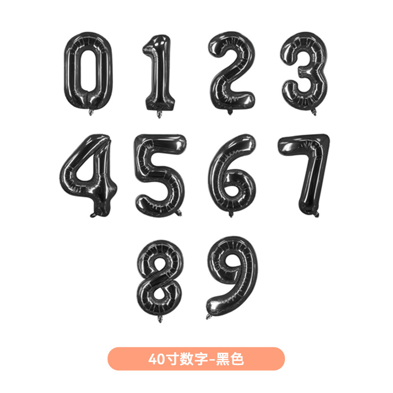 Globos de aluminio de 40 pulgadas con números 0–9 para fiestas