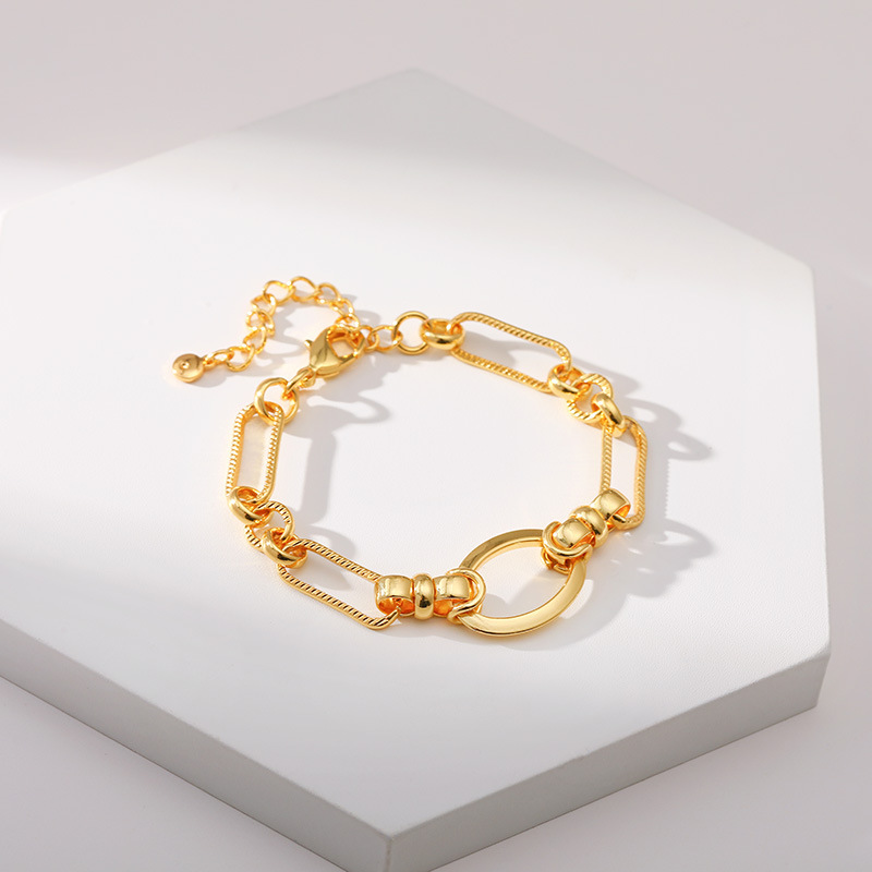 Retro Geometric Copper Bracelets 1 Piece