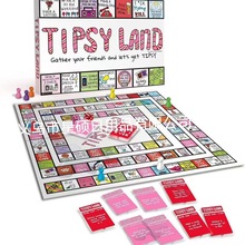 跨境Tipsy Land Party Board Game派对棋盘游戏适合朋友有趣饮酒