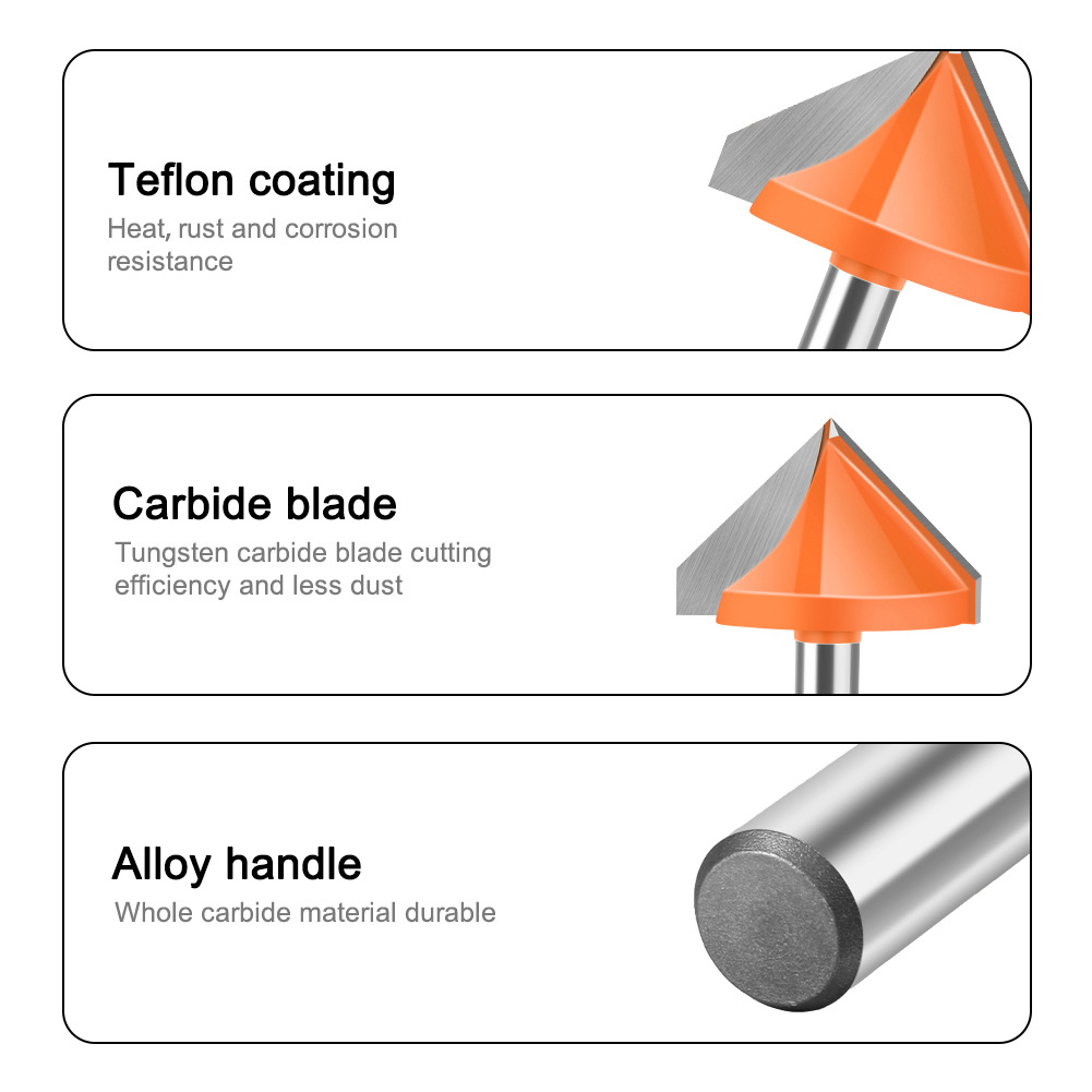 8mm mango 60 grados 90120 grados 150 grados 3D cuchillo en forma de V cuchillo 3D cuchillo de talla de la computadora cuchillo de carpintería cuchillo en forma de V cortador de fresado
