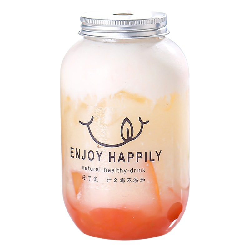 Milk tea cup disposable cup wholesale fat cup commercial plastic cup beverage bottle milk tea special cup LOGO printing