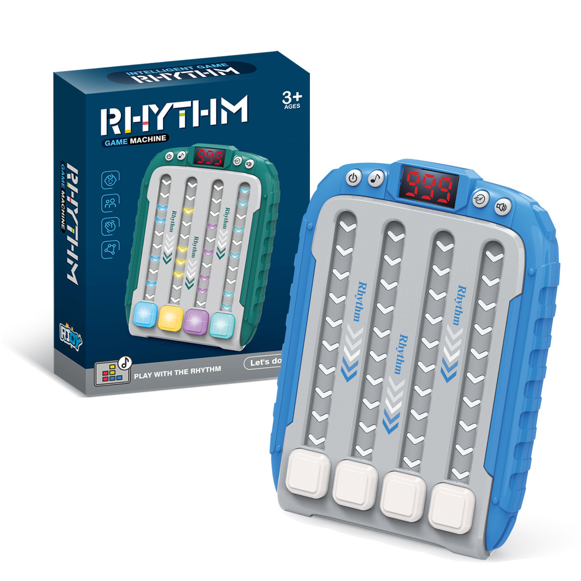 Juegos de mano de ritmo inteligente transfronterizo interactivo padre-hijo para niños descompresión de juguetes de música luminosa fábrica directa