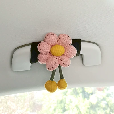 New Creative Sunflower Car Sürətlər qutusu və əl tormozu başlıqları - pink-flower-black-pull-gloves-1-piece