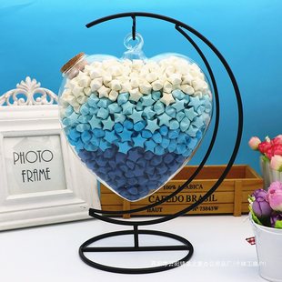 Creative Heart Wishing Bottle Cork Glass Bottle Star Storage Jar Handmade Lucky Star 520 Holiday Gift