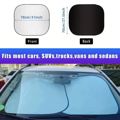 Sun shade silver cloth car front car