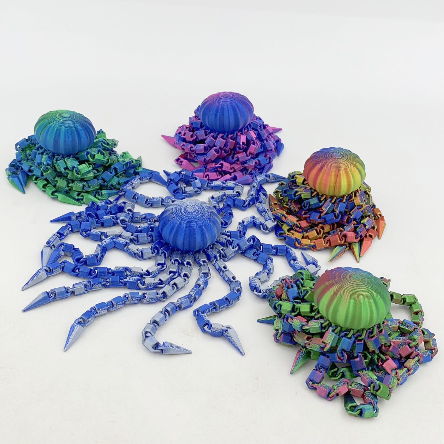 Cross-Border New 3D Printed Jellyfish Artificial Animal Hand-Made Joints Movable Home Decoration Ornaments Kidsren's Toys