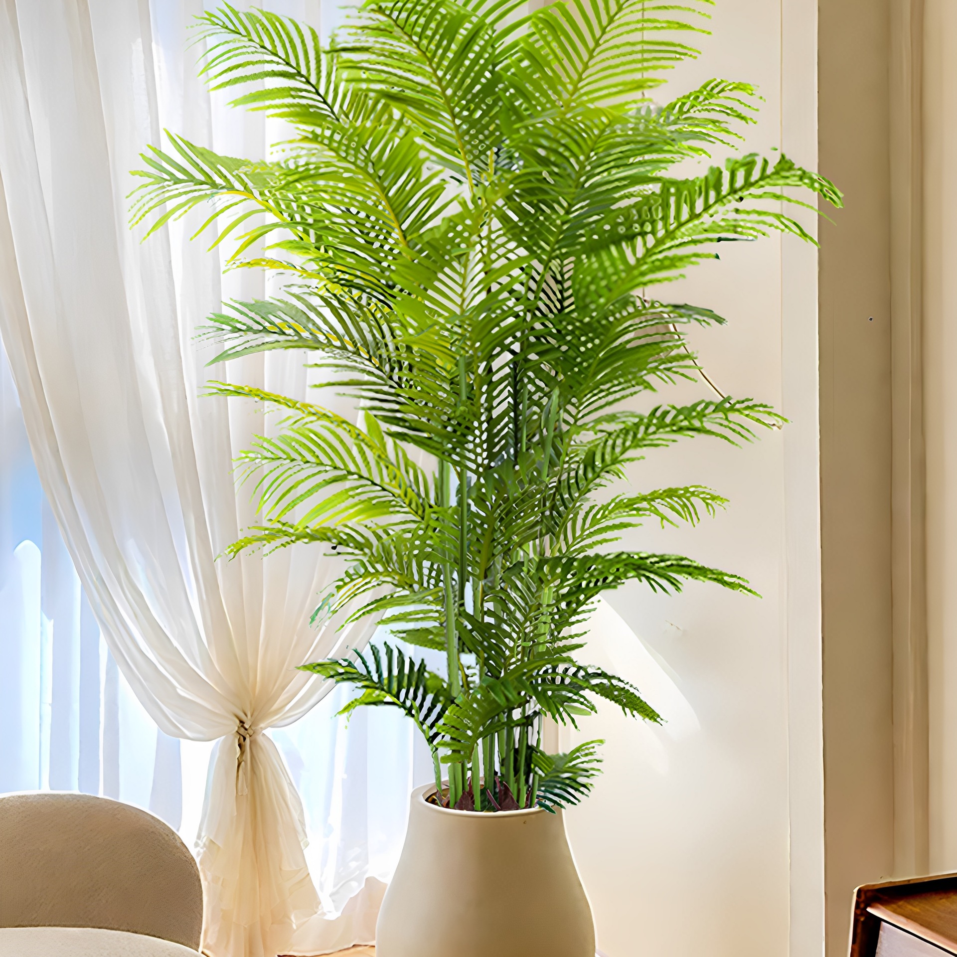 Large Floor-Standing Potted Plant Decoration for Indoor Living Room with Sunflower Greenery, Faux Flower Tree
