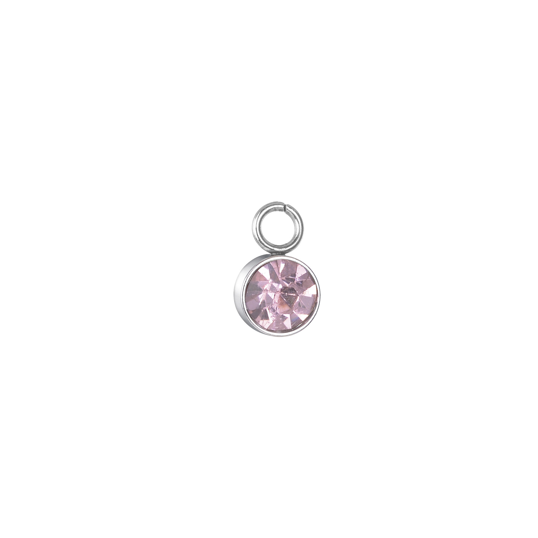 3g Weight Pendant Jewelry Making Type Diameter 6 mm Jewelry Making Size Birthstone Inlay Material 1 Piece Quantity 201 Stainless Steel Material Round Pattern Simple Style, IG Style Style Plating, Inlay Craft 1 Piece Diameter 6 Mm 304 Stainless Steel Birthstone Round Pendant 8