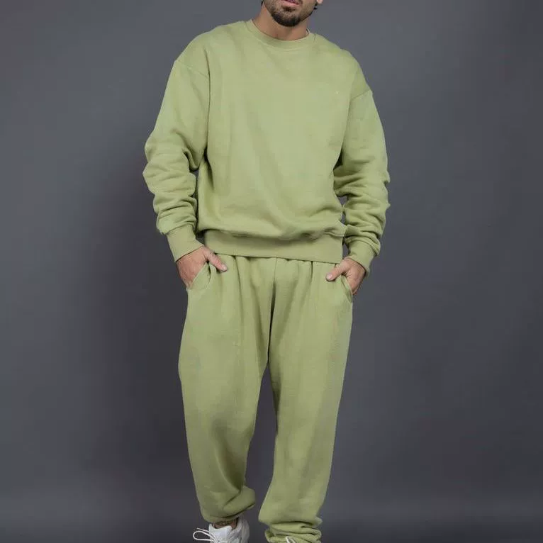 Осенне-Зимний новый утепленный свитер на флисовой подкладке с круглым вырезом, куртка-свитер Свободные брюки из двух частей в европейском и американском стиле, свитер, костюм для пары