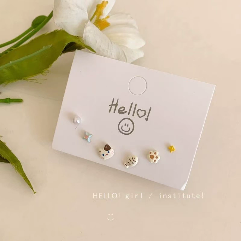 earrings korean style metal set — simple elegant designs, lightweight 0.006 kg