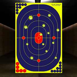 12x18英寸飞溅荧光黄色靶贴击中目标溅射黄色BB枪射击训练