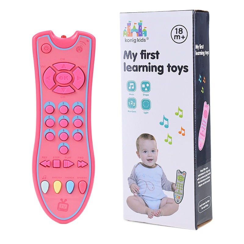 Infantil TV simulación de control remoto niños con música Inglés Aprendizaje de control remoto educación temprana juguetes educativos cognitivos