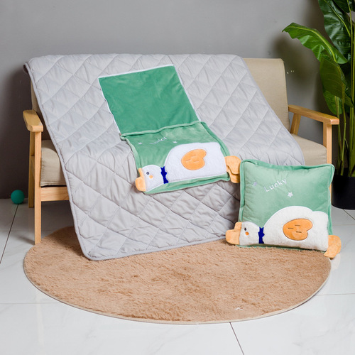 Cartoon two-in-one dual-use pillow quilt nap pillow car air conditioner quilt car pillow plush office pillow